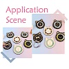 6Pcs 6 Styles Animal Theme Wood Single Bracelet Display Trays ST-CJ0022-03-7