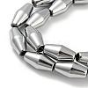 Electroplated Synthetic Magnetic Hematite Beads Strands G-Z032-B01-02E-3
