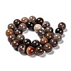 Natural Petrified Wood Round Bead Strands G-F266-08-14mm-2