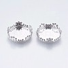 Tarnish Resistant 304 Stainless Steel Lace Edge Bezel Cups STAS-I097-061-15MM-1