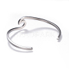 Tarnish Resistant 304 Stainless Steel Cuff Bangles BJEW-G611-01P-4