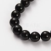 Natural Gemstone Obsidian Round Beads Strands G-O030-4mm-08-2