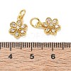 Brass Micro Pave Clear Cubic Zirconia Charms CU-CBA6E4E-05G-3
