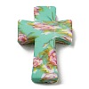 Cross with Flower Silicone Focal Beads SIL-G006-02F-2