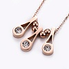 304 Stainless Steel Pendant Necklaces NJEW-I232-09RG-2