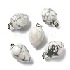 Natural Howlite Pendants GG-K002-13T-1