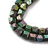 Electroplated Natural Lava Rock Beads Strands G-A256-D01-01B-2