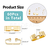 60Pcs Brass Bolo Tie Slide Clasp KK-DC0004-14-2