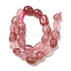 Natural Strawberry Quartz Beads Strands G-P601-A08-02-3