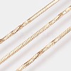 Long-Lasting Plated Brass Chain Necklaces NJEW-K112-12G-NF-2