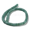 Flat Round/Disc Natural Green Aventurine Bead Strands G-L405-07-8mm-5