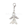 Wedding Season Angel Glass Pearl & Acrylic Pendant Decorations HJEW-JM01921-1