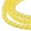 Baking Paint Imitation Jade Glass Round Bead Strands DGLA-Q021-4mm-24-3