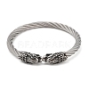 Viking 304 Stainless Steel Open Cuff Bangles for Men BJEW-U001-06D-AS-2