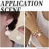 Flat Round Sea Shell Pendants SHEL-AR0001-17-6