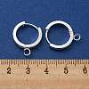 201 Stainless Steel Huggie Hoop Earrings Findings STAS-A167-01N-S-3