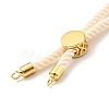 Half Finished Twisted Milan Rope Slider Bracelets FIND-G032-01G-09-3