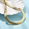 Brass Flat Snake Chain Necklaces for Women NJEW-U035-03G-3