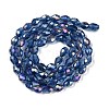 Transparent Electroplate Glass Beads Strands X-EGLA-N013-T6mm-B28-2