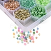 288G 24 Colors 6/0 Imitation Jade Round Glass Seed Beads SEED-YW0002-07-3