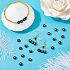 32Pcs 26 Style Natural Black Stone and Gold Enamel Beads G-PH0003-23-2