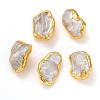 Natural Baroque Pearl Buttons KK-H745-10G-4