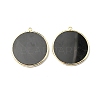 Natural Dyed & Heated Black Agate Pendants G-E526-10O-1