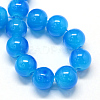 Baking Paint Imitation Jade Glass Round Bead Strands X-DGLA-Q021-6mm-13-2