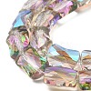 AB Color Plated Transparent Glass Beads Strands EGLA-P051-06A-A07-3