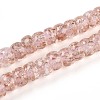 Luminous Handmade Gold Foil Glass Beads Strands FOIL-N029-02A-09-1