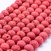 Natural Lava Rock Beads Strands G-F531-6mm-G11-1