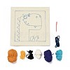 Dinosaur Punch Embroidery Supplies Kit DIY-H155-14-2