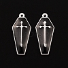 Spray Painted Alloy Pendants X-PALLOY-K003-12B-2