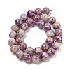 Natural Lepidolite/Purple Mica Stone Beads Strands G-G160-A01-03-3