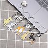 WEWAYSMILE Dog Keychain Car Keychain Pet Pendant Key-Ring Lovely Dog Key-ring Portable Metal Keychain Gift for Pet Lover Birthday Puppy Theme Party Supplies (Labrador) JX806A-5