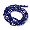Electroplate Transparent Glass Beads Strands EGLA-A046-01A-02-2