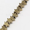 Electroplate Non-magnetic Synthetic Hematite Beads Strands G-J173-4x4mm-M-4