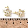 Brass Micro Pave Clear Cubic Zirconia Charms CU-CBA9FFD-07G-3