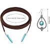 Alloy & Synthetic Turquoise Earrings & Leather Cord Necklaces Sets FS-WG48C4B-03-3