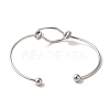 Non-Tarnish 304 Stainless Steel Open Cuff Bangles for Women BJEW-Z071-02P-3
