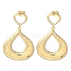 Rack Plating Brass Micro Pave Cubic Zirconia Dangle Stud Earrings EJEW-M230-14G-1