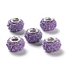 AB Color Resin Rose Flower European Beads RESI-M001-05C-1