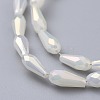 Electroplated Opaque Glass Beads Strands EGLA-L015-FR-B11-2