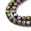 Electroplated Natural Lava Rock Beads Strands G-A256-C01-01A-2