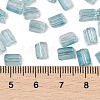 Transparent Spray Painted Glass Seed Beads SEED-L011-10A-09-4