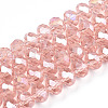 Electroplate Glass Beads Strands EGLA-A034-T8mm-B31-1
