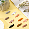 CRASPIRE 16Pcs 8 Color Plastic Blank Oval Brooch Pins JEWB-CP0001-10A-4