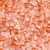 Baking Paint Electroplate Transparent Glass Seed Beads SEED-N006-07B-3