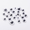 Black & White Plastic Wiggle Googly Eyes Cabochons KY-S002B-M01-1