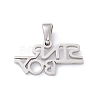 Non-Tarnish 304 Stainless Steel Charms STAS-G284-07P-2